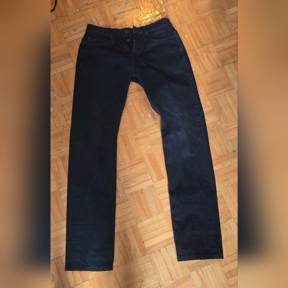 Unbranded Black Selvedge Jeans, 29 Waist